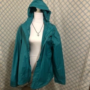 White Sierra Trabagon Rain Shell Turquoise